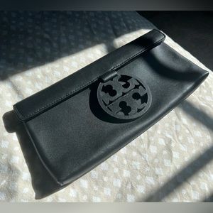 Tory Burch Miller black clutch.